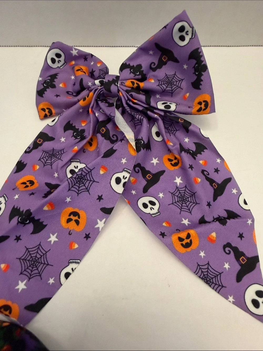 Halloween Print Kids Hair Bows Your Choice Assorted Orange, Purple, Black, White